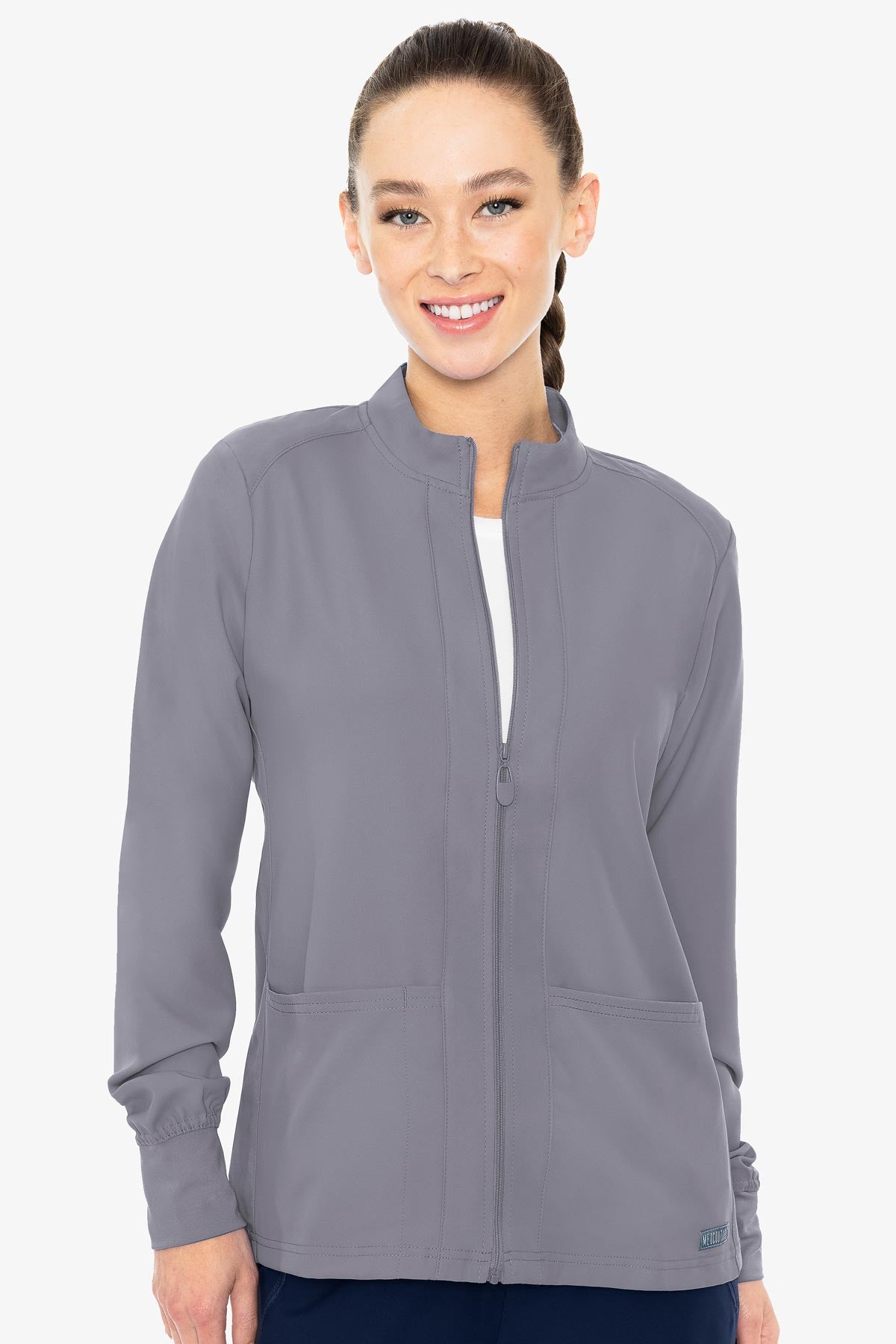 MED COUTURE 2660 ZIP FRONT WARM-UP WITH SHOULDER YOKES
