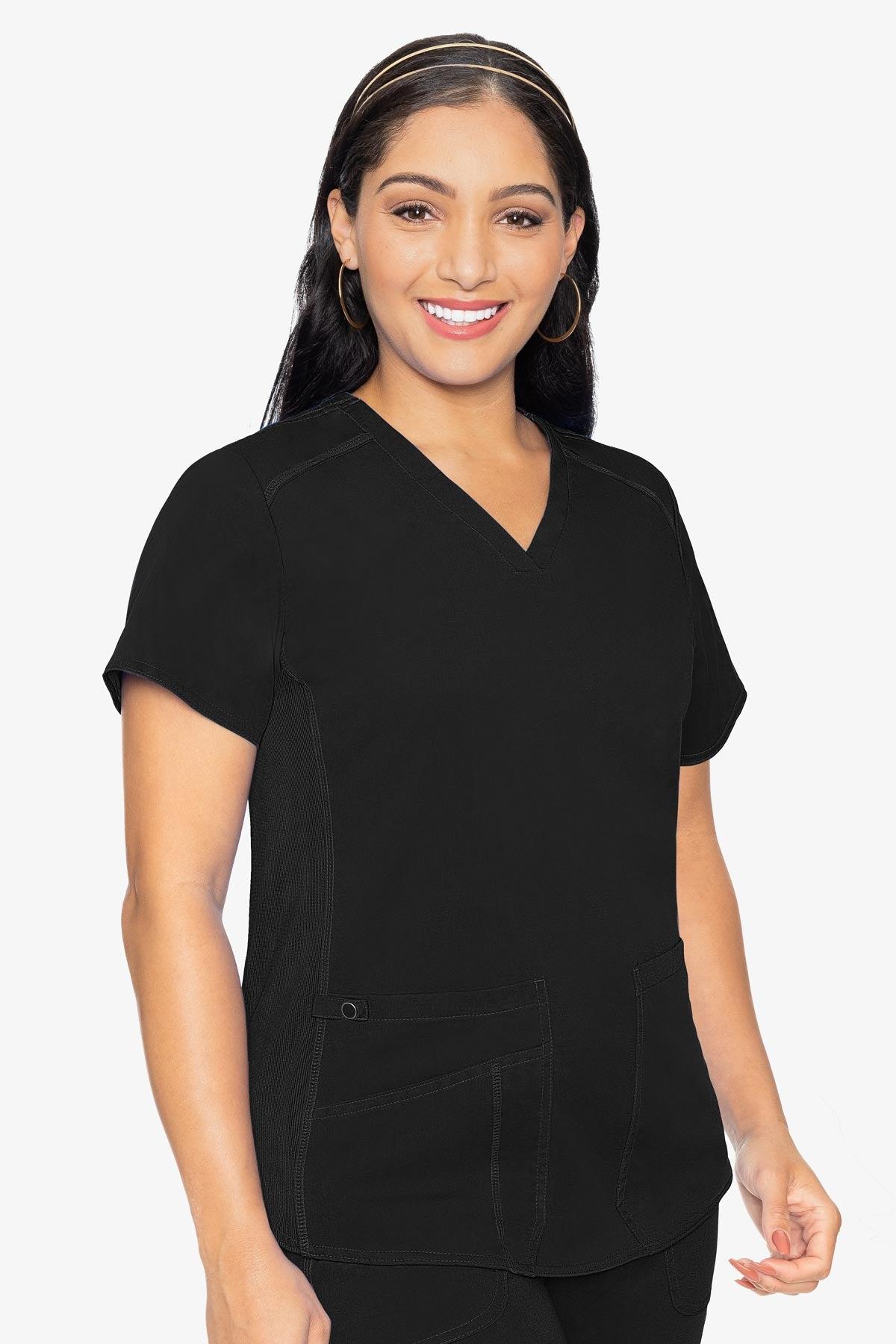 MED COUTURE 7459 V-NECK SHIRTTAIL TOP