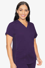 MED COUTURE 7459 V-NECK SHIRTTAIL TOP