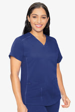 MED COUTURE 7459 V-NECK SHIRTTAIL TOP