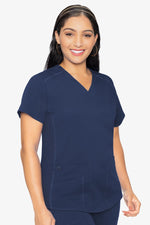 MED COUTURE 7459 V-NECK SHIRTTAIL TOP