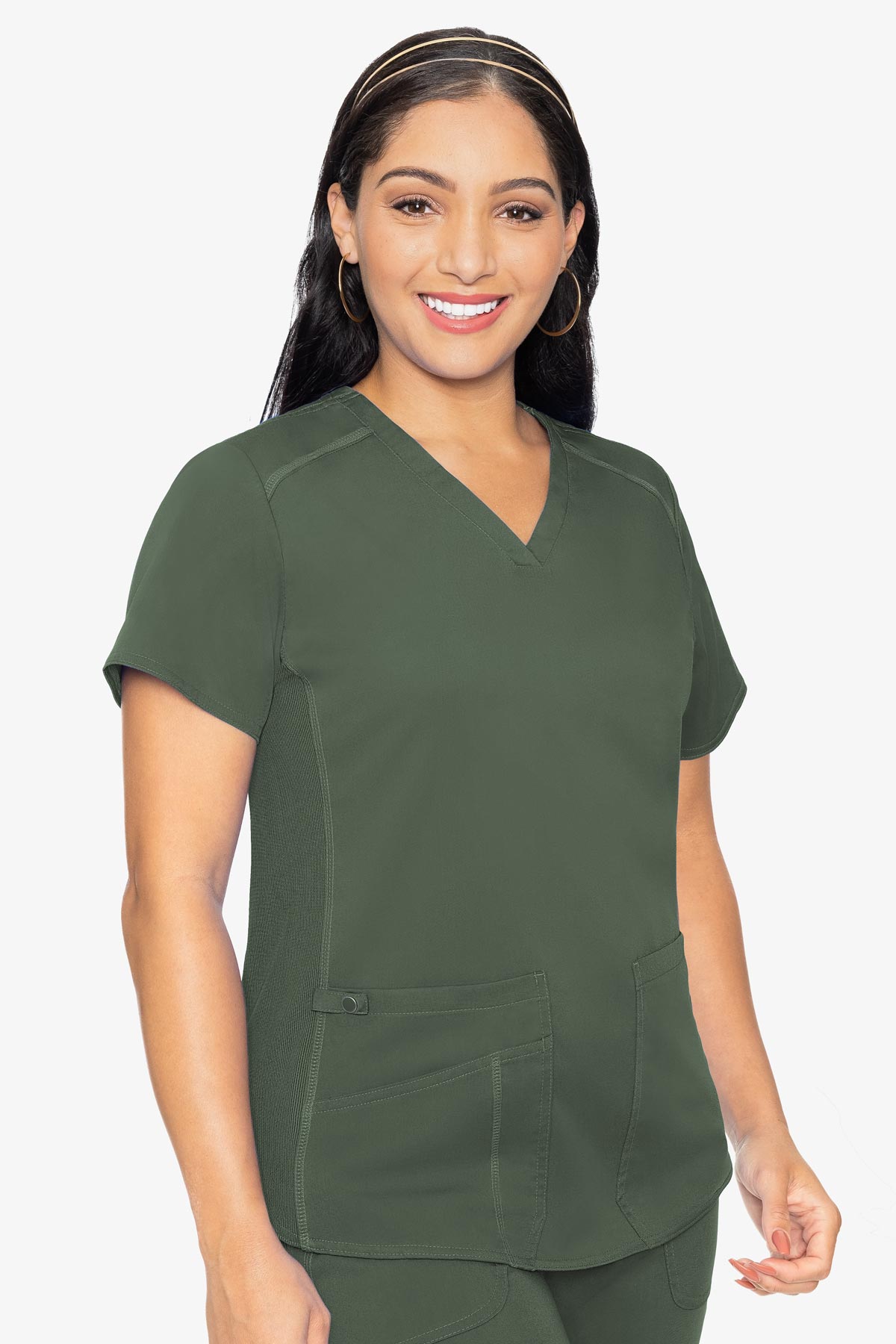 MED COUTURE 7459 V-NECK SHIRTTAIL TOP