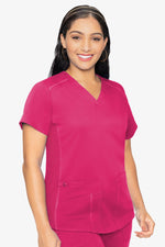 MED COUTURE 7459 V-NECK SHIRTTAIL TOP