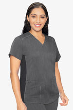 MED COUTURE 7459 V-NECK SHIRTTAIL TOP