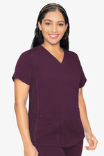 MED COUTURE 7459 V-NECK SHIRTTAIL TOP