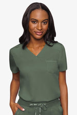 MED COUTURE 7448 V-NECK TUCK IN
