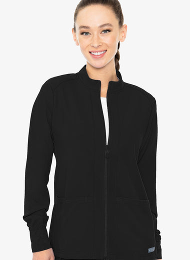 MED COUTURE 2660 ZIP FRONT WARM-UP WITH SHOULDER YOKES