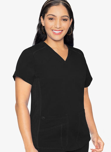 MED COUTURE 7459 V-NECK SHIRTTAIL TOP